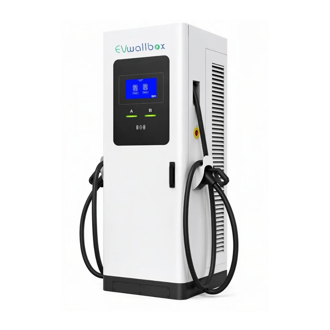 EVwallbox Çift Soketli 80 kW DC Hızlı Elektrikli Araç Şarj İstasyonu
